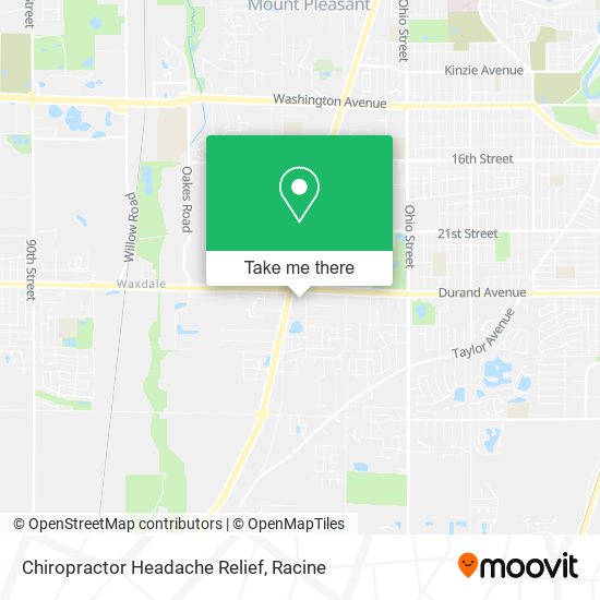 Chiropractor Headache Relief map