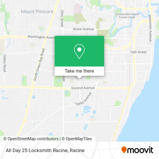 All Day 25 Locksmith Racine map