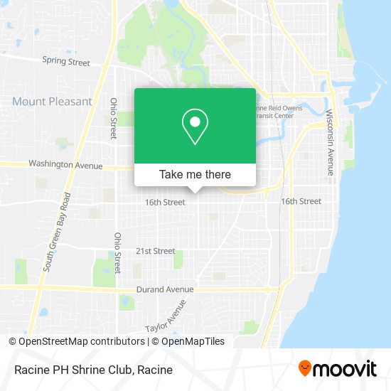 Racine PH Shrine Club map