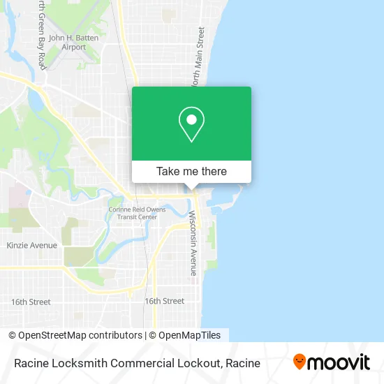Mapa de Racine Locksmith Commercial Lockout