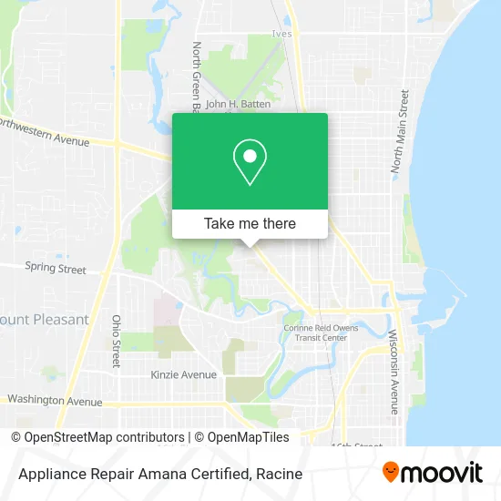 Appliance Repair Amana Certified map
