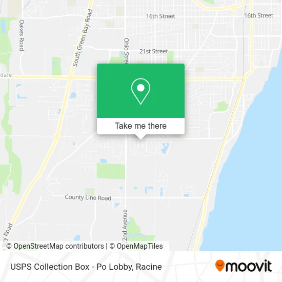 USPS Collection Box - Po Lobby map