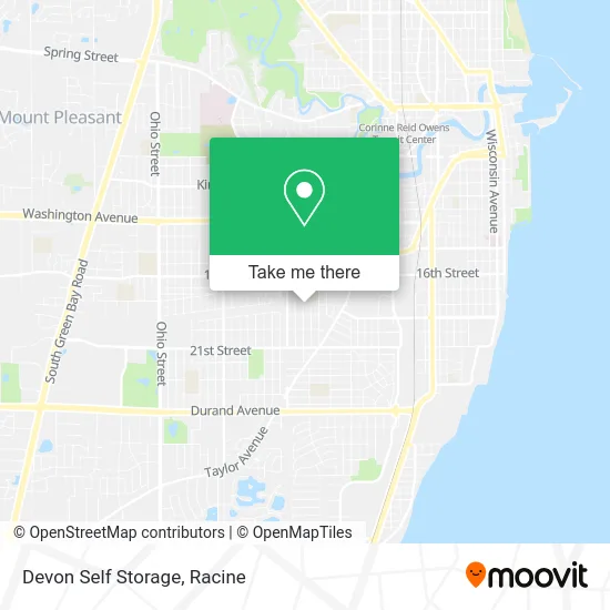 Devon Self Storage map