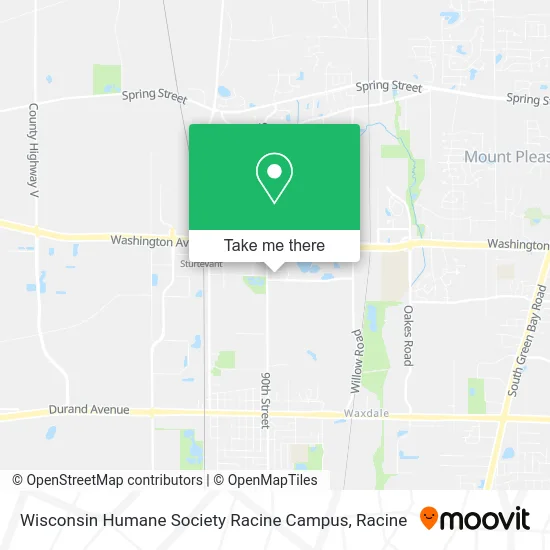 Wisconsin Humane Society Racine Campus map