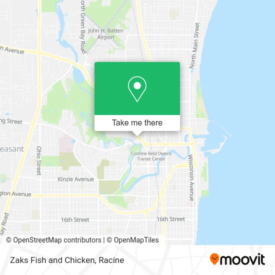 Zaks Fish and Chicken map