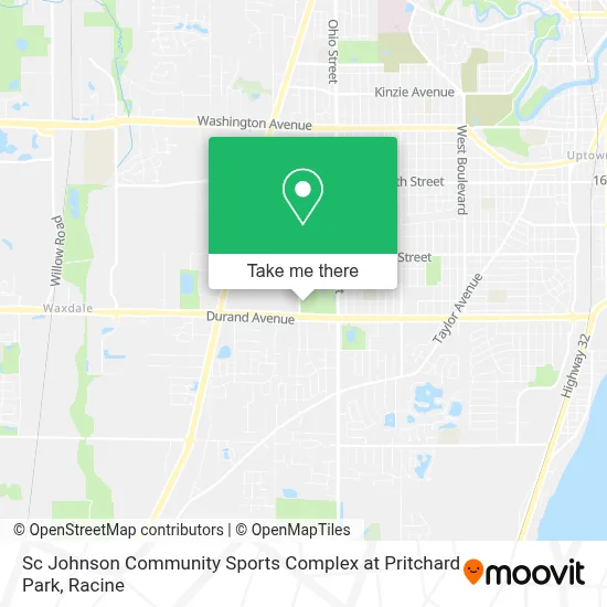 Sc Johnson Community Sports Complex at Pritchard Park map