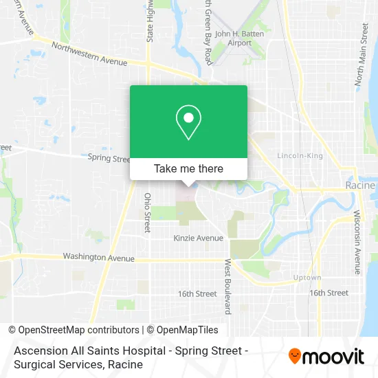 Ascension All Saints Hospital - Spring Street - Surgical Services map