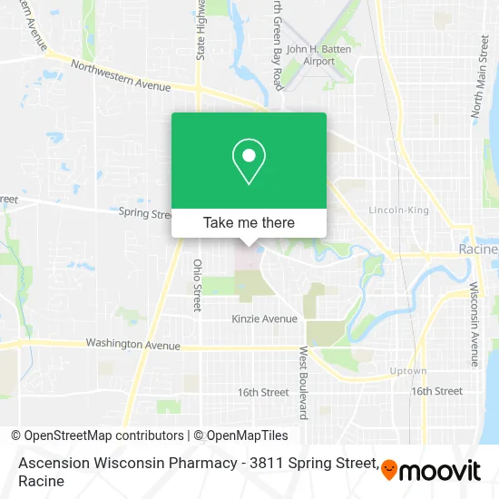 Ascension Wisconsin Pharmacy - 3811 Spring Street map