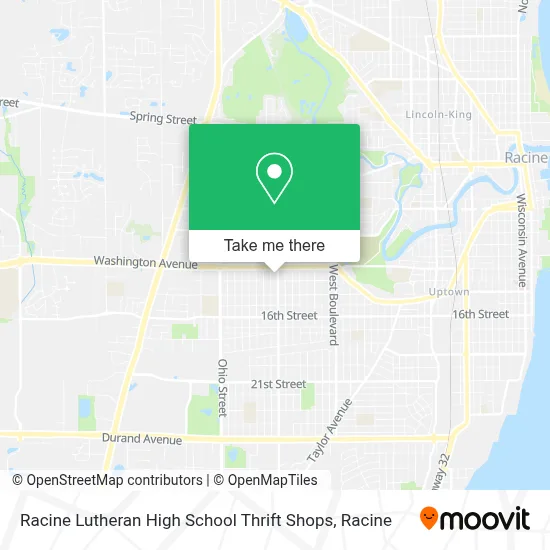 Racine Lutheran High School Thrift Shops map