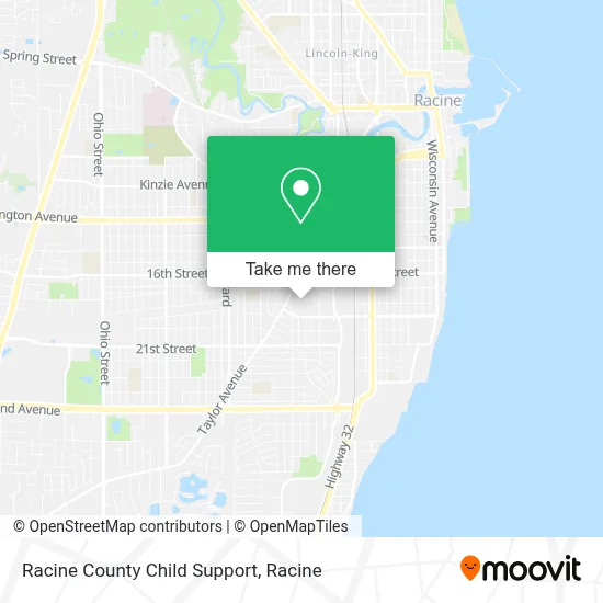 Racine County Child Support map