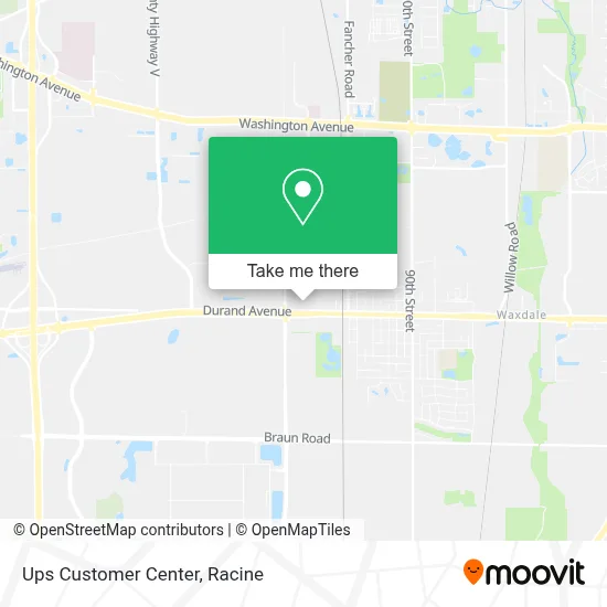 Ups Customer Center map
