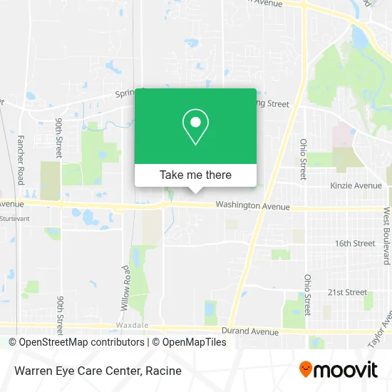 Warren Eye Care Center map