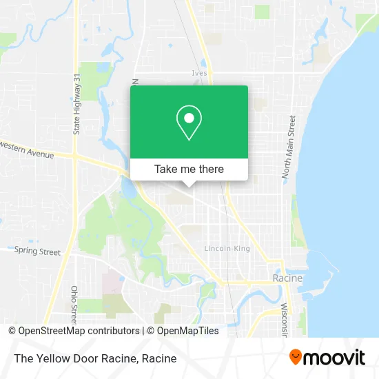 The Yellow Door Racine map