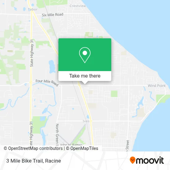 3 Mile Bike Trail map
