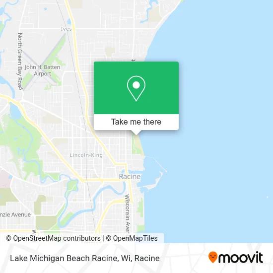 Lake Michigan Beach Racine, Wi map