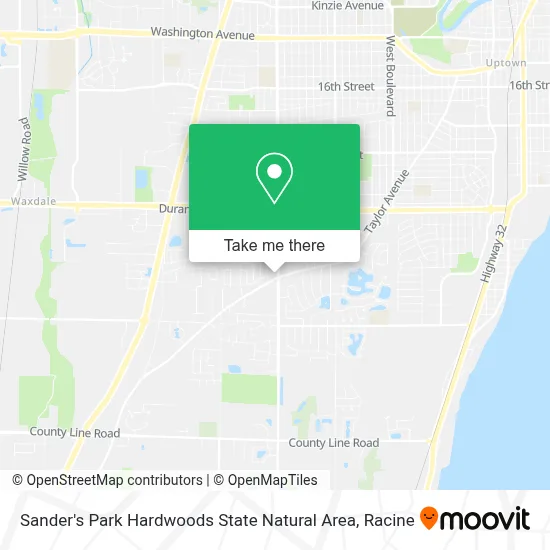 Sander's Park Hardwoods State Natural Area map