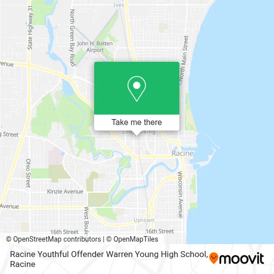 Racine Youthful Offender Warren Young High School map