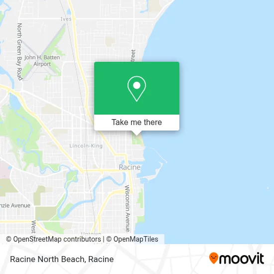 Racine North Beach map