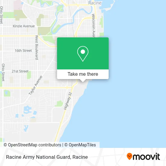 Racine Army National Guard map