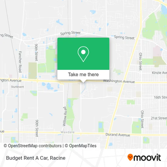Budget Rent A Car map