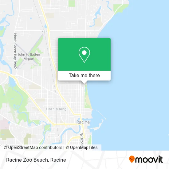 Racine Zoo Beach map