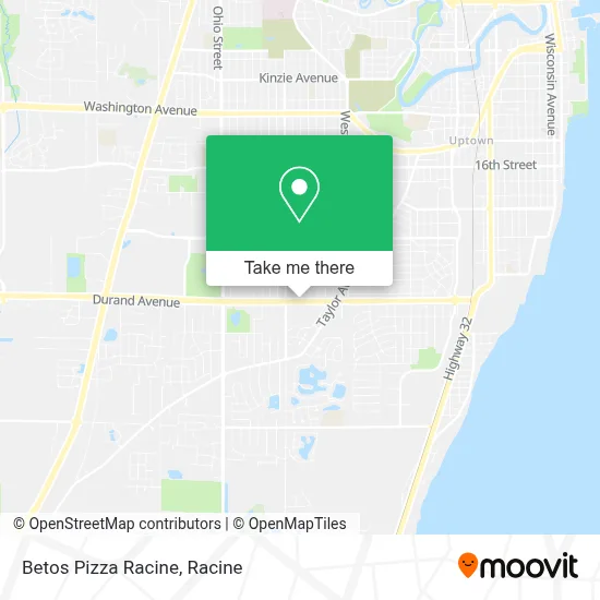Betos Pizza Racine map