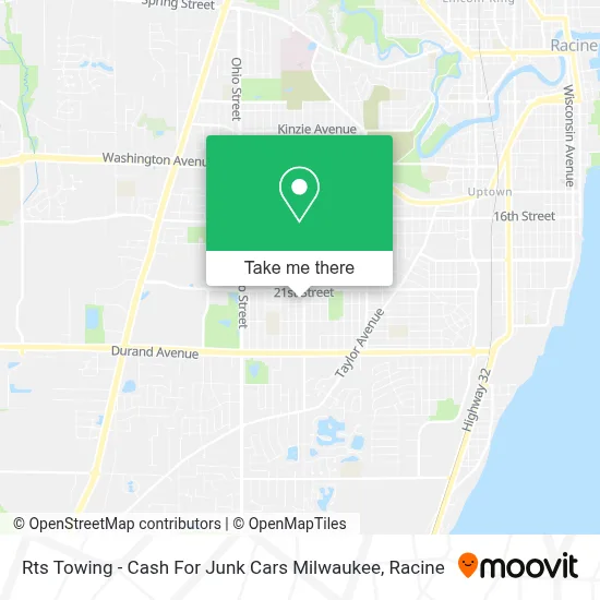 Rts Towing - Cash For Junk Cars Milwaukee map