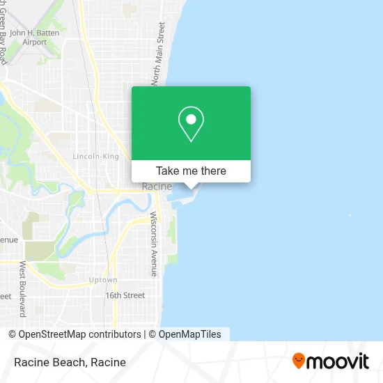 Racine Beach map