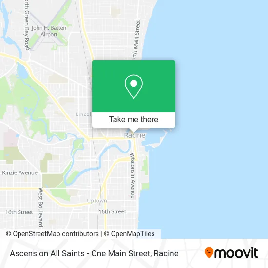 Ascension All Saints - One Main Street map