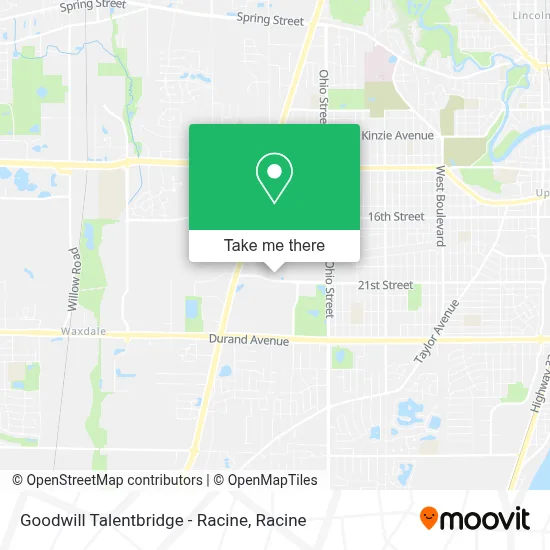 Goodwill Talentbridge - Racine map