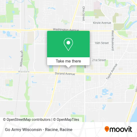 Go Army Wisconsin - Racine map
