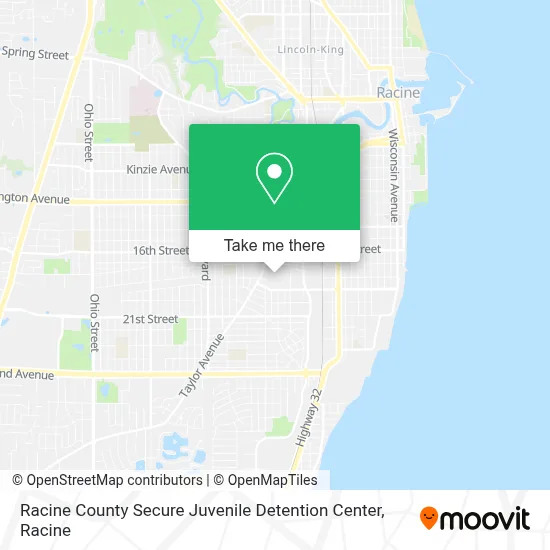 Racine County Secure Juvenile Detention Center map