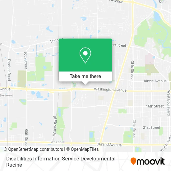 Disabilities Information Service Developmental map
