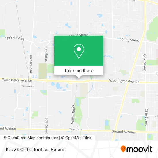 Kozak Orthodontics map