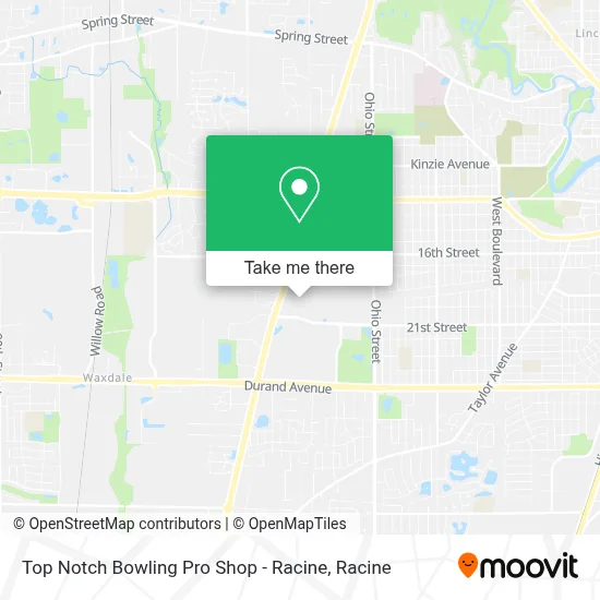 Top Notch Bowling Pro Shop - Racine map