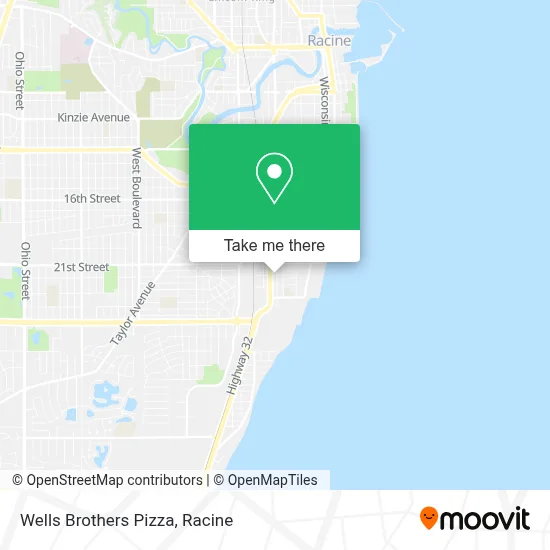 Wells Brothers Pizza map