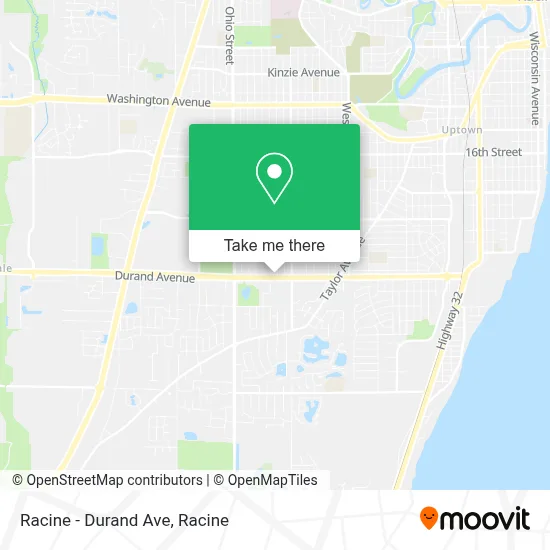 Racine - Durand Ave map
