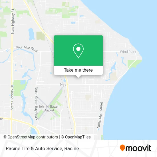 Racine Tire & Auto Service map