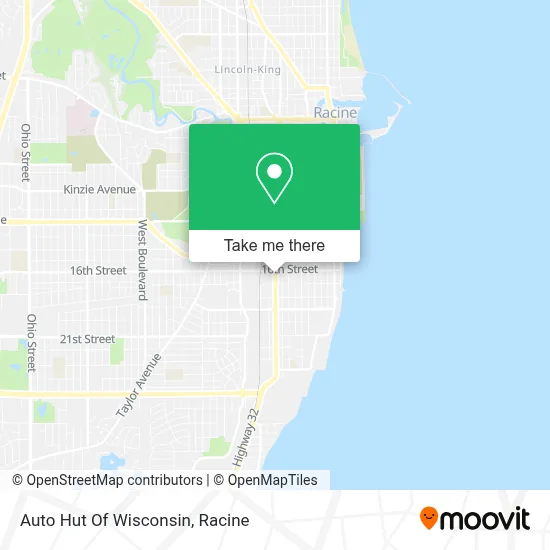Auto Hut Of Wisconsin map