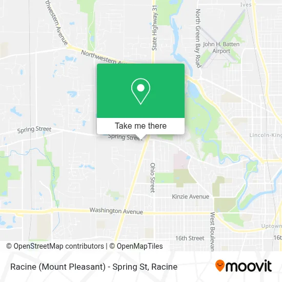 Mapa de Racine (Mount Pleasant) - Spring St