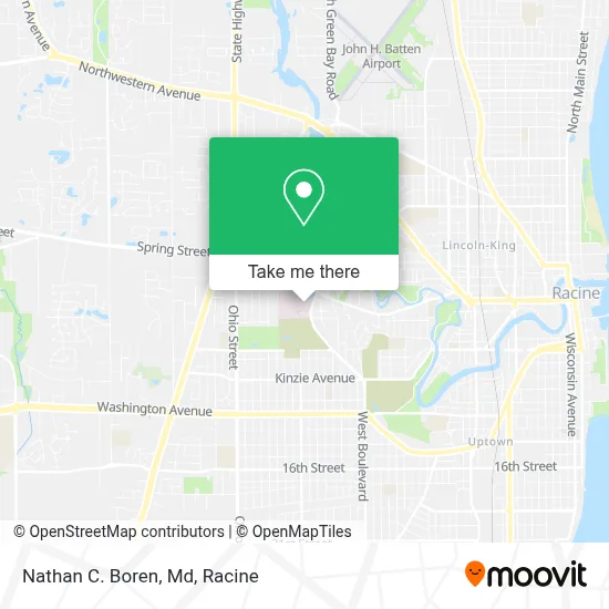Nathan C. Boren, Md map