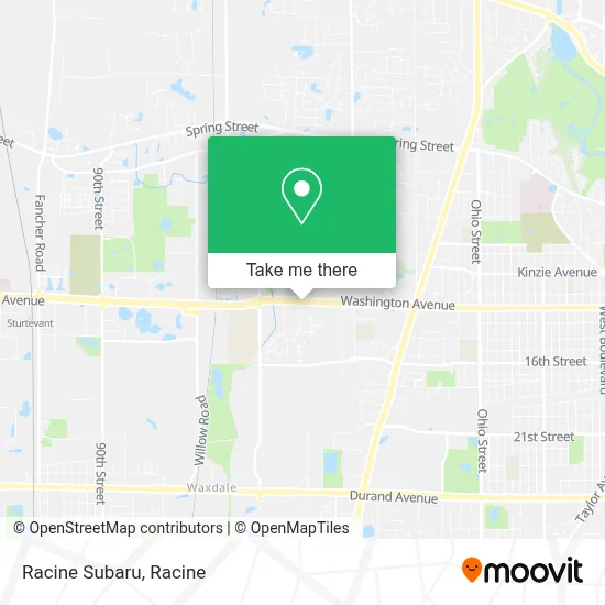 Racine Subaru map