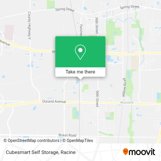 Cubesmart Self Storage map