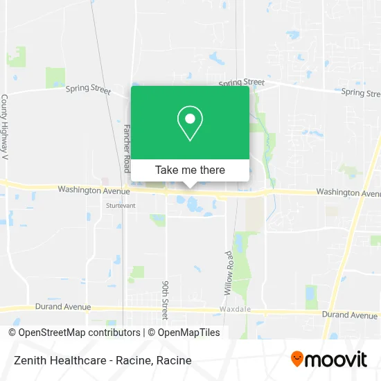Zenith Healthcare - Racine map
