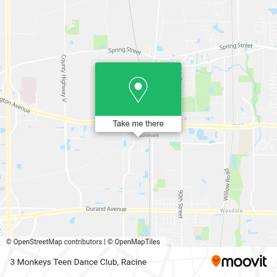 3 Monkeys Teen Dance Club map