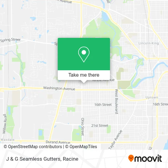 J & G Seamless Gutters map