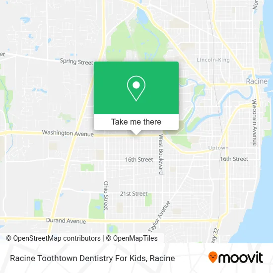 Racine Toothtown Dentistry For Kids map