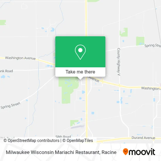 Milwaukee Wisconsin Mariachi Restaurant map