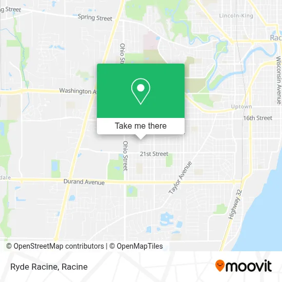 Ryde Racine map