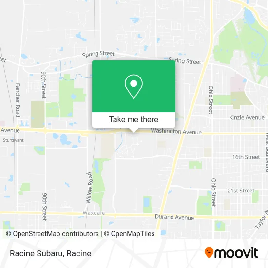 Racine Subaru map